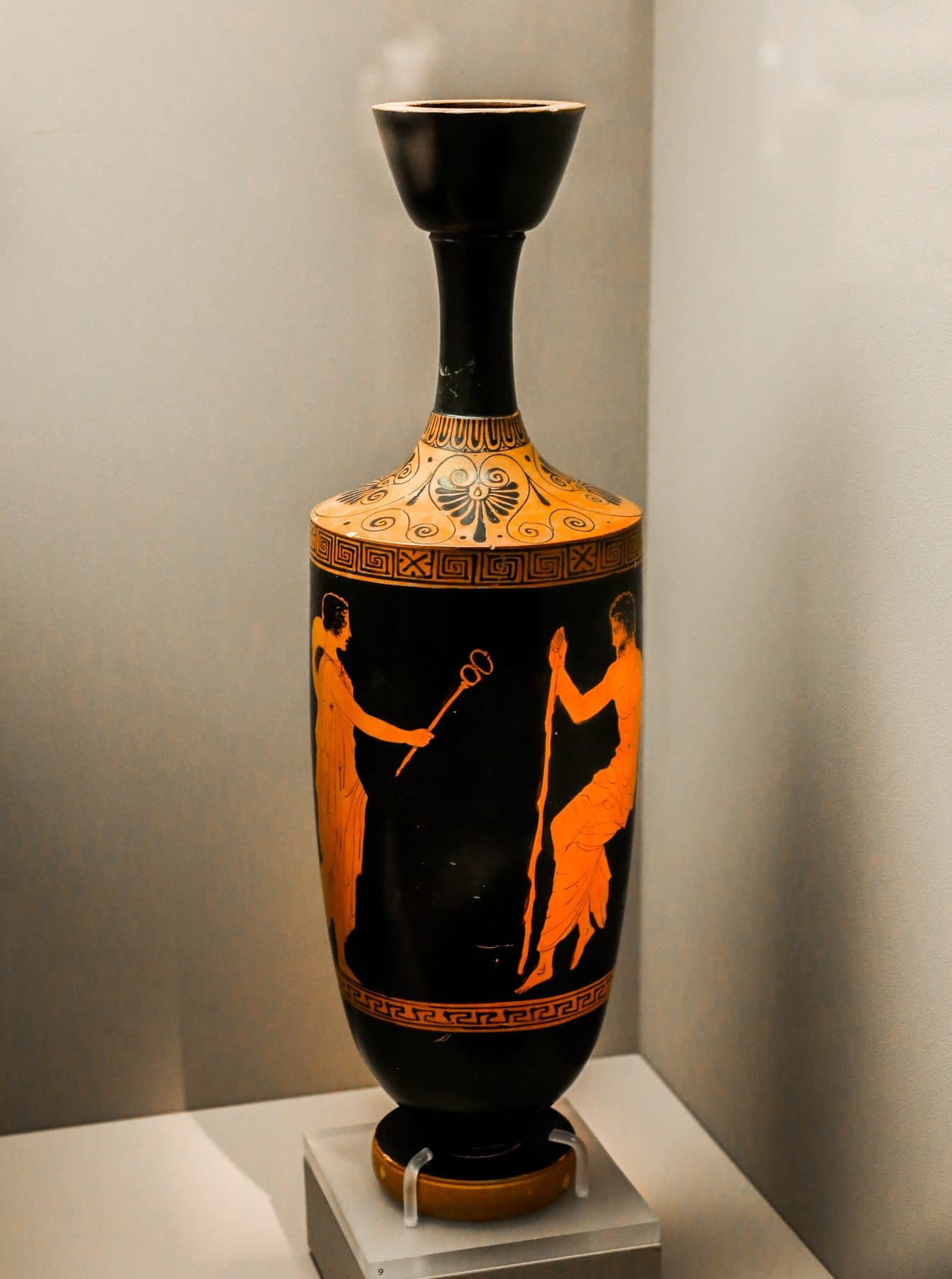 Hermes psychopompos on a classical lekythos